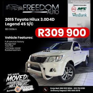 2015 Toyota Hilux 3.0D4D Legend 45 S/C